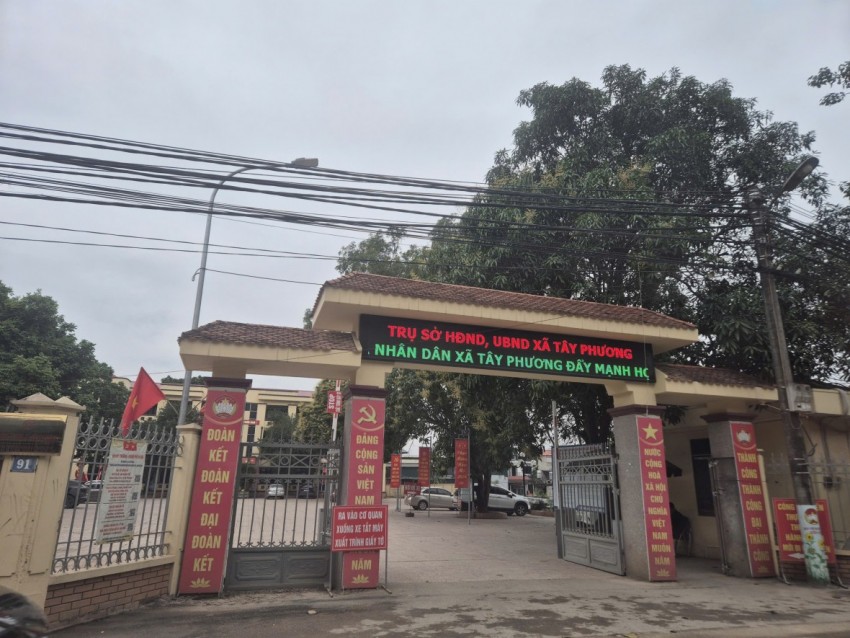 Trụ sở UBND xã Tây Phương, TP Hà Nội.