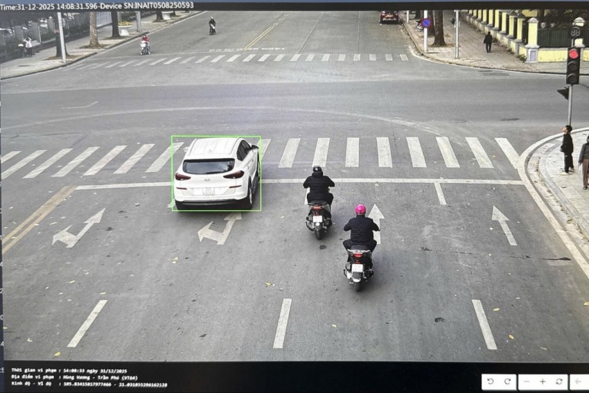 Vi phạm được phát hiện qua Camera AI Phòng CSGT Hà Nội thông báo danh sách 2.580 lượt phương tiện.