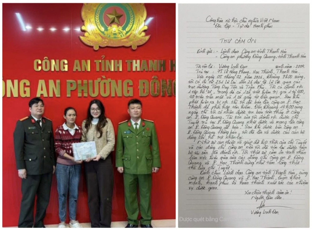 Hành động đẹp của nữ công nhân môi trường Nguyễn Thị Tuyết.