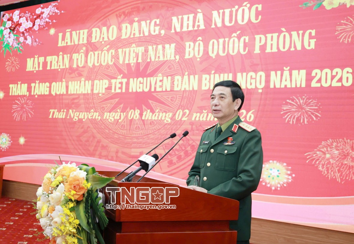 Đại tướng Phan Văn Giang thăm, chúc Tết tại Thái Nguyên