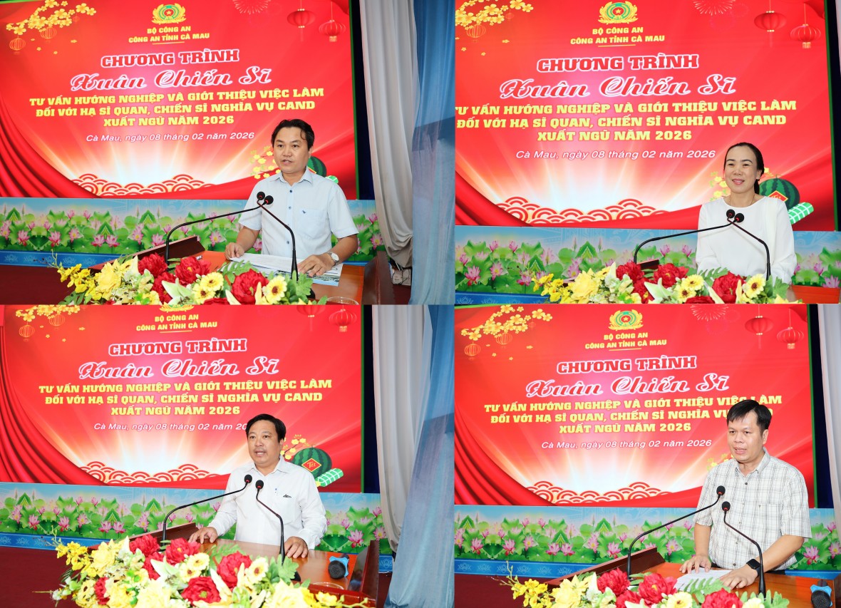 Công an Cà Mau tổ chức “Xuân chiến sĩ” đồng hành cùng chiến sĩ nghĩa vụ