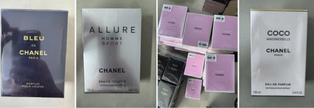Các loại nước hoa giả mang nhiều nhãn hiệu nổi tiếng. Ảnh: CAO