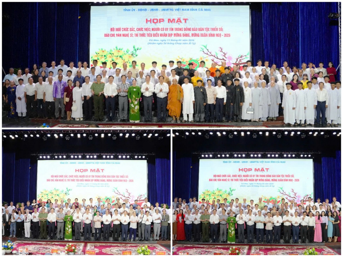 Cà Mau họp mặt chức sắc, trí thức, văn nghệ sĩ mừng Đảng, mừng Xuân