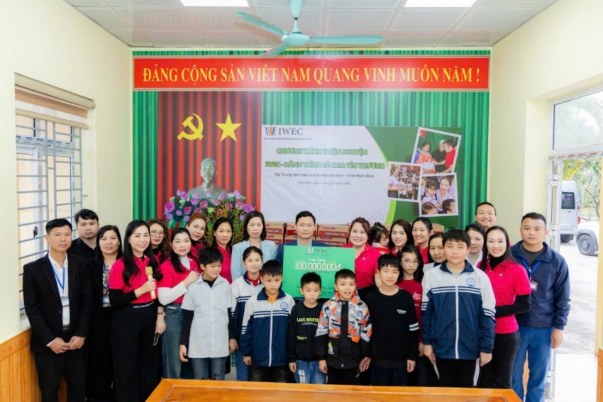 “Hành Trình Sẻ Chia Yêu Thương”: IWEC mang mùa xuân ấm áp đến Trung tâm Bảo trợ Xã hội Hà Nam