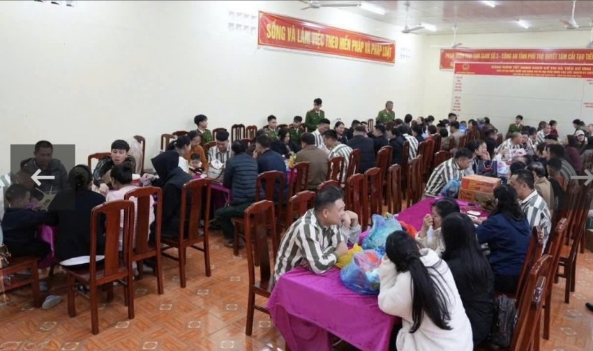 Gia đình đoàn viên cùng phạm nhân dịp Tết Bính Ngọ 2026.