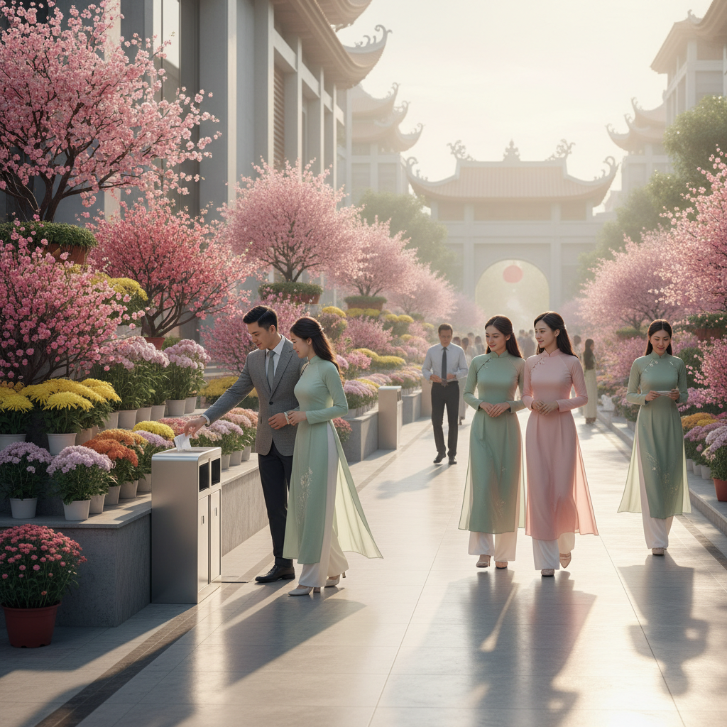 Ứng xử nơi công cộng ngày xuân: Nét đẹp văn hóa từ những hành động nhỏ nhất