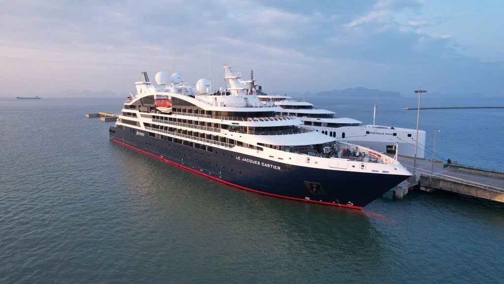 Tàu du lịch Pháp đưa gần 300 khách quốc tế “xông đất” Hạ Long đầu Xuân