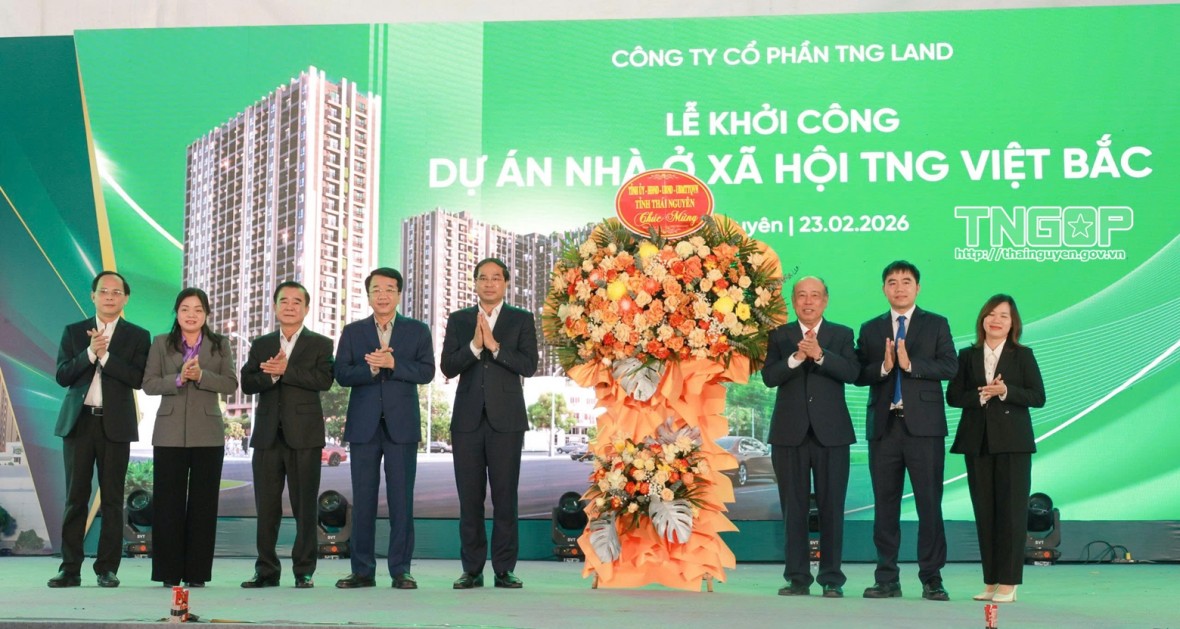 Thái Nguyên khởi công 2 dự án nhà ở xã hội hơn 2.100 tỷ đồng