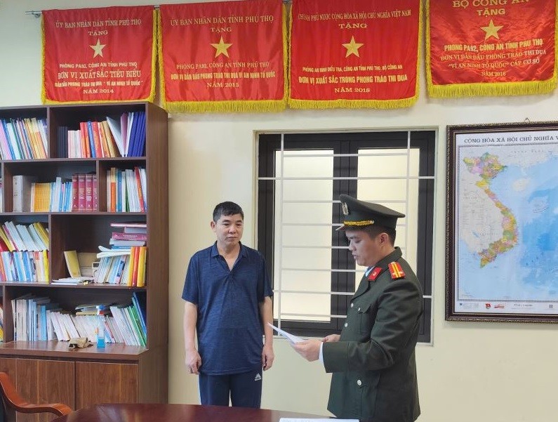 Hình ảnh các đối tượng tại cơ quan Công an. Ảnh: CACC