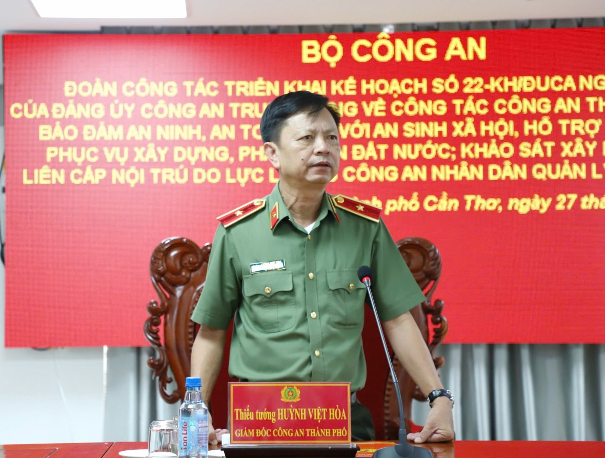 Bộ Công an khảo sát xây dựng Trường liên cấp nội trú tại Cần Thơ