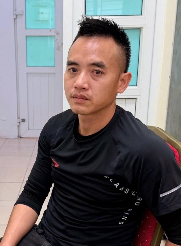 Tài xế tại cơ quan công an. 