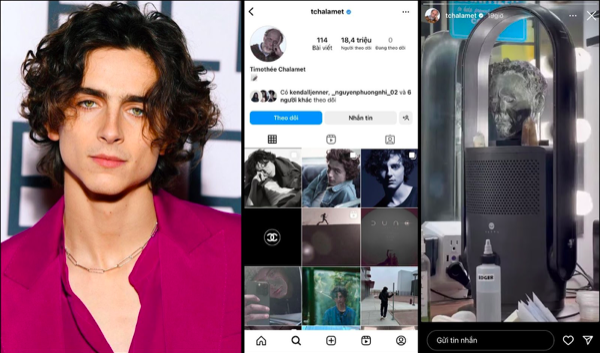 Diễn viên tài tử điện ảnh nổi tiếng Timothee Chalamet của bộ phim Call me by your name - bộ phim đạt giải Oscar năm 2018, giải uỷ ban quốc gia phê bình điện ảnh Mỹ, Viện hàn lâm quốc gia Anh đã post U ULTTY CR021 lên Instagram 18,4 triệu người theo dõi Diễn viên tài tử điện ảnh nổi tiếng Timothee Chalamet của bộ phim Call me by your name - bộ phim đạt giải Oscar năm 2018, giải uỷ ban quốc gia phê bình điện ảnh Mỹ, Viện hàn lâm quốc gia Anh đã post U ULTTY CR021 lên Instagram 18,4 triệu người theo dõi