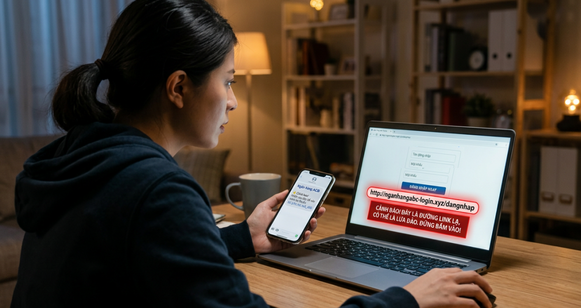 Đăng nhập đường link lạ, người phụ nữ bị lừa mất gần 1 tỷ đồng