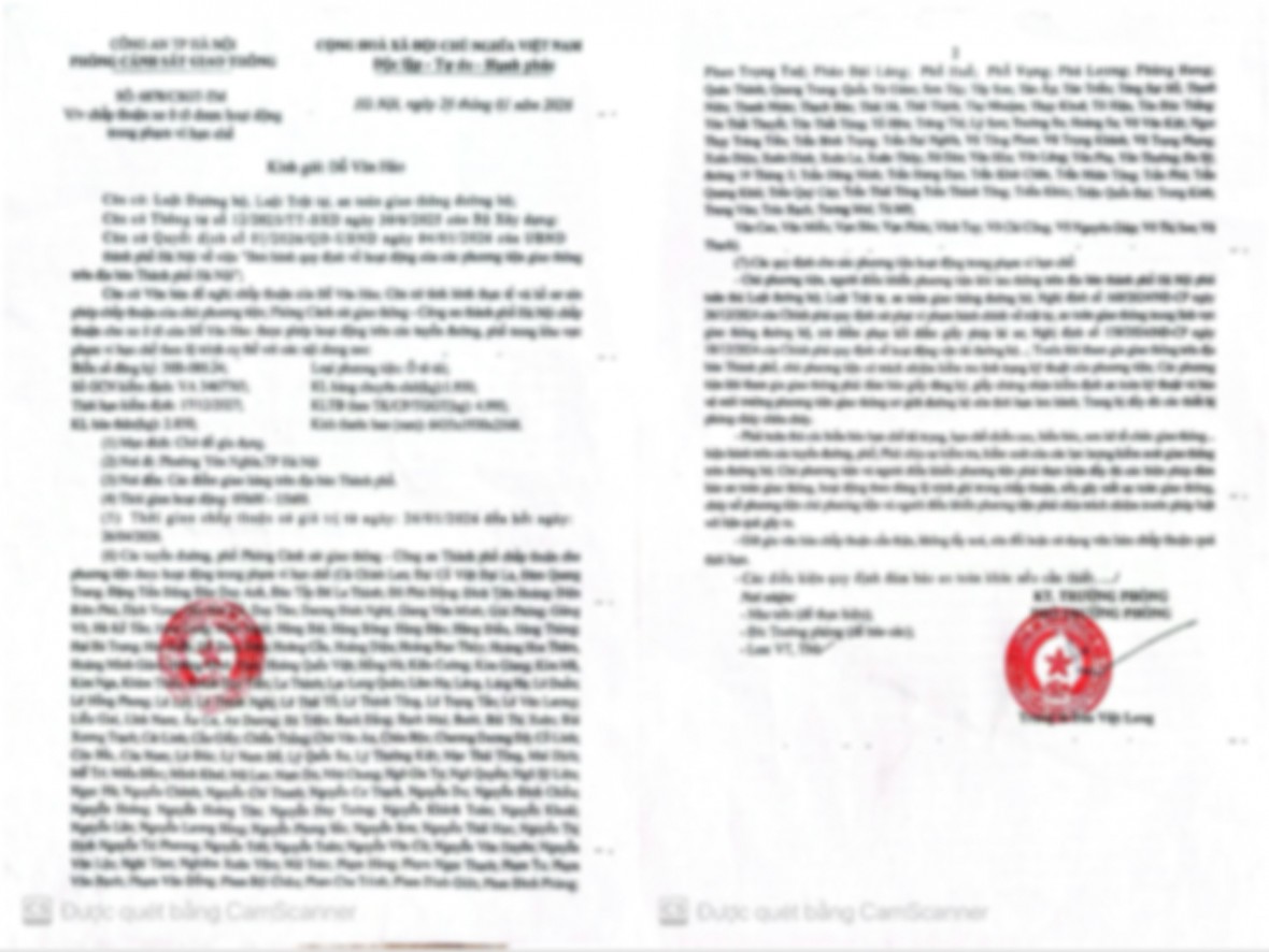 Sử dụng giấy chấp thuận vào phố mua qua mạng bị CSGT phát hiện, xử lý