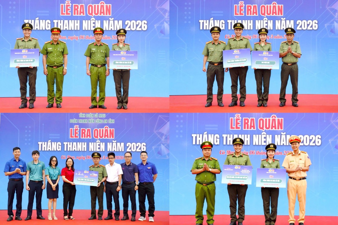 Tuổi trẻ Công an Cà Mau hiến máu tình nguyện, ra quân Tháng Thanh niên năm 2026