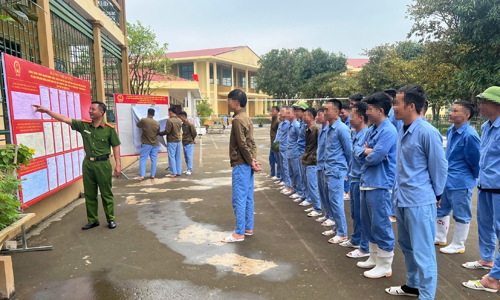 Các cơ sở cai nghiện trên địa bàn tỉnh Thanh Hóa chuẩn bị chu đáo cho công tác bầu cử - Ảnh Công an Thanh Hóa.