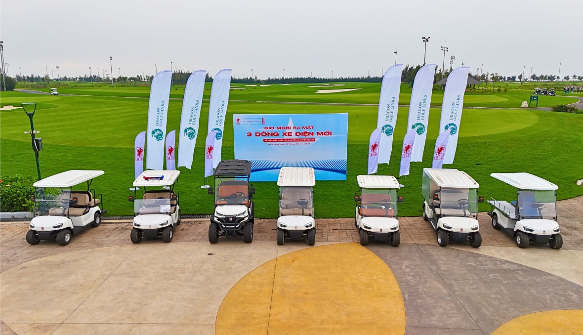 GIO MOBI ra mắt 3 mẫu xe điện nội khu hướng tới sân golf và khu du lịch