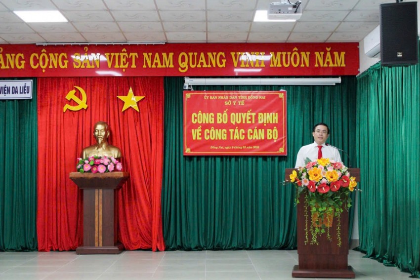 BS.CKII Đào Tân Hiệp bày tỏ sự cảm ơn đối với Ban giám đốc Sở Y tế đã tin tưởng giao trọng trách. 