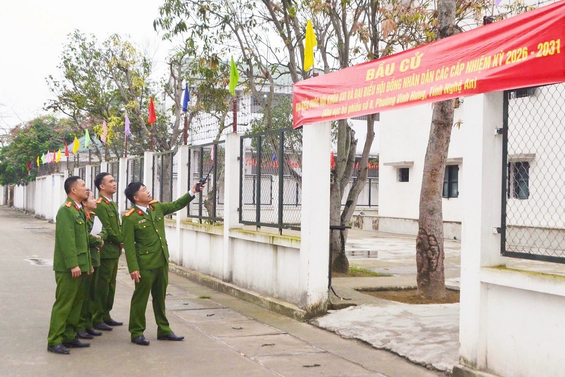 Chuẩn bị chu đáo cho công tác bầu cử tại Trại Tạm giam - Ảnh Công an Nghệ An.