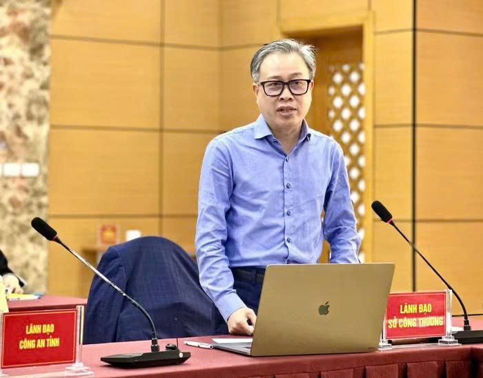 Ông Lê Hồng Giang, Phó Giám đốc Sở Công Thương tỉnh Quảng Ninh tại Hội nghị giao ban báo chí thường kỳ tháng 3/2026.