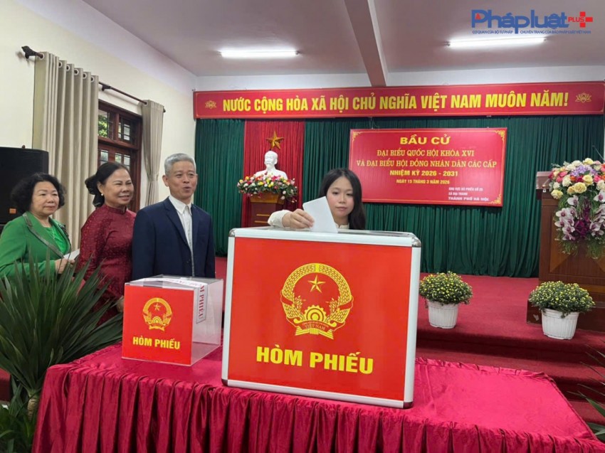 Phấn khởi đi đầu-Cử tri xã Đại Thanh vui mừng gửi trọn niềm tin, nguyện vọng trong ngày hội lớn