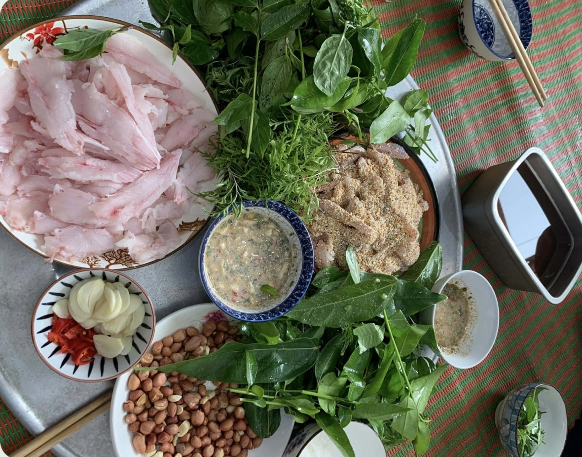 Vị biển tinh khôi trong gỏi cá chim trắng