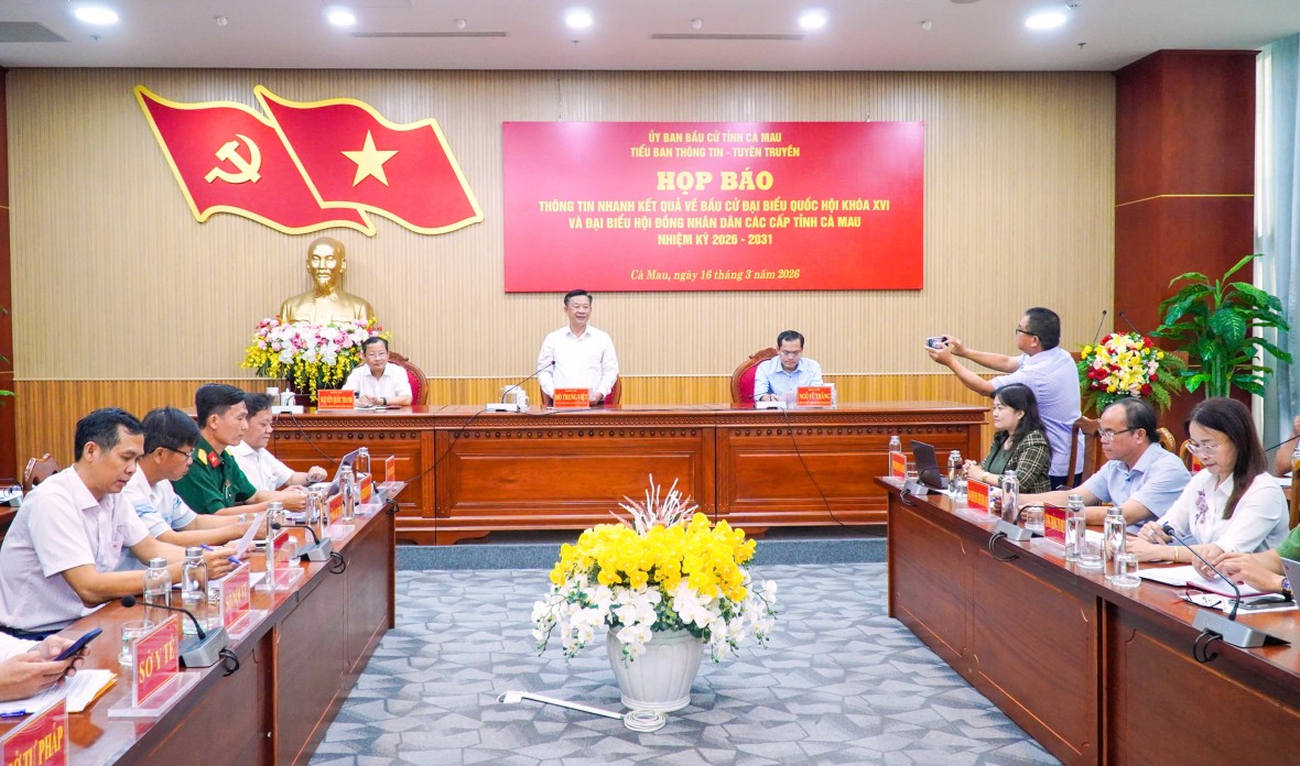 Cà Mau: 99,94% cử tri tham gia bầu cử ĐBQH khóa XVI và HĐND các cấp