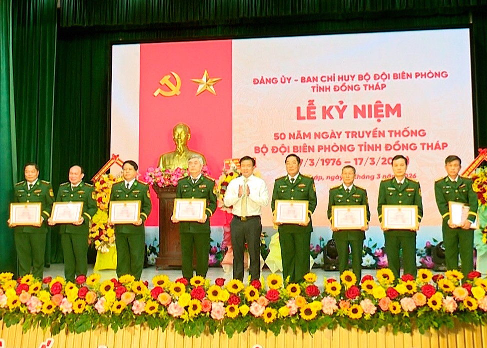 Long trọng Lễ Kỷ niệm 50 năm Ngày truyền thống Bộ đội Biên phòng tỉnh Đồng Tháp