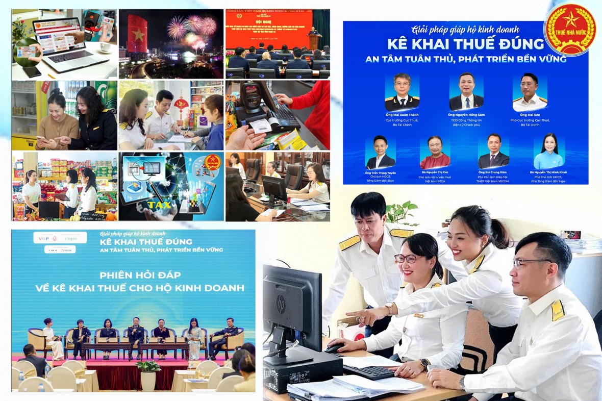 Ngành Thuế triển khai nhiều giải pháp hỗ trợ để hộ kinh doanh không lúng túng khi thực hiện chính sách thuế mới. Ảnh: Cục 