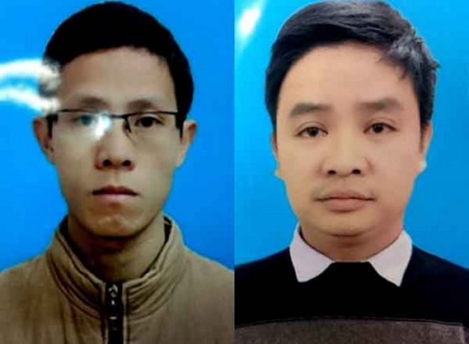 Đối tượng Qu&acirc;n v&agrave; Điệp tại cơ quan c&ocirc;ng an (Ảnh: CAND)&nbsp;