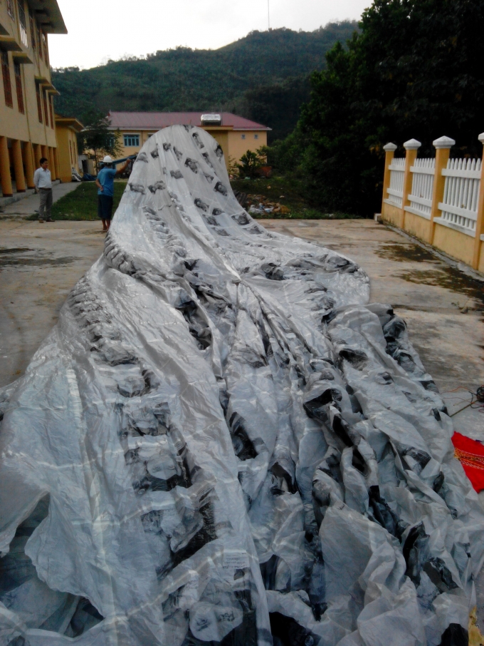 Quả cầu bay c&oacute; chữ Th&aacute;i Lan, chữ Trung Quốc.