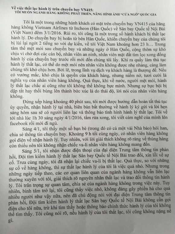 Vụ Vietnam Airlines l&agrave;m thất lạc h&agrave;nh l&yacute;:Kh&aacute;ch gửi