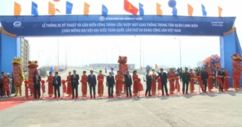 Thông xe kỹ thuật cầu vượt bằng thép "khủng" nhất Hà Nội