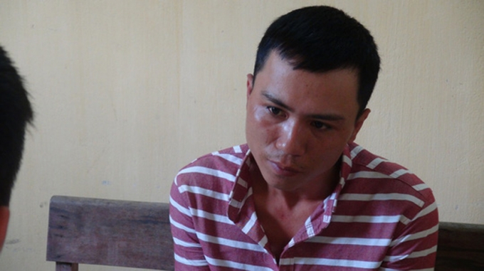 Đối tượng Trần Mậu Linh tại cơ quan c&ocirc;ng an.