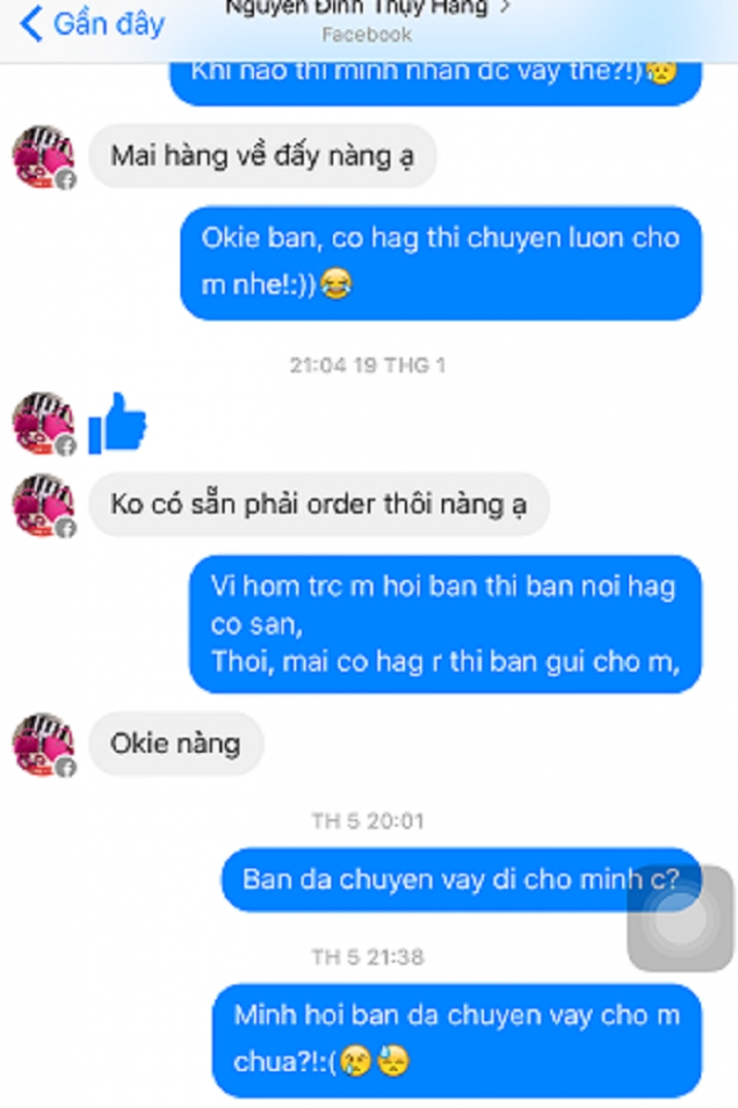 Theo thỏa thuận, sau khi chị Linh chuyển tiền v&agrave;o t&agrave;i khoản của Hằng, Hằng sẽ phải giao h&agrave;ng cho Linh trong thời gian từ 1 đến 2 ng&agrave;y.&nbsp;