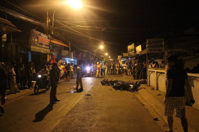 Khu vực xảy ra vụ TNGT l&agrave; trước UBND phường 28.