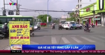 Giá vé xe ngày sắp Tết tăng cao