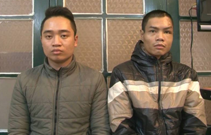 Hai đối tượng tại cơ quan C&ocirc;ng an.