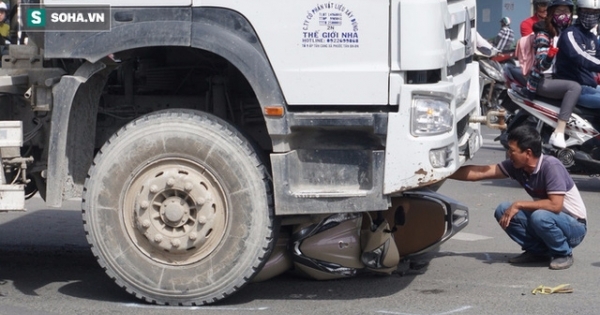 Tai nạn giao thông Plus: Xe bồn kéo lê xe máy gần 30 mét, 1 cô gái thoát chết hi hữu