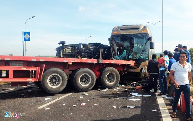 Hiện trường vụ tai nạn. Ảnh:&nbsp;Ngọc An.