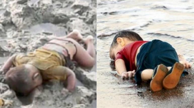 H&igrave;nh ảnh của em b&eacute; Myanmar l&agrave;m nhiều người li&ecirc;n tưởng tới c&aacute;i chết thương t&acirc;m của em b&eacute; Syria.