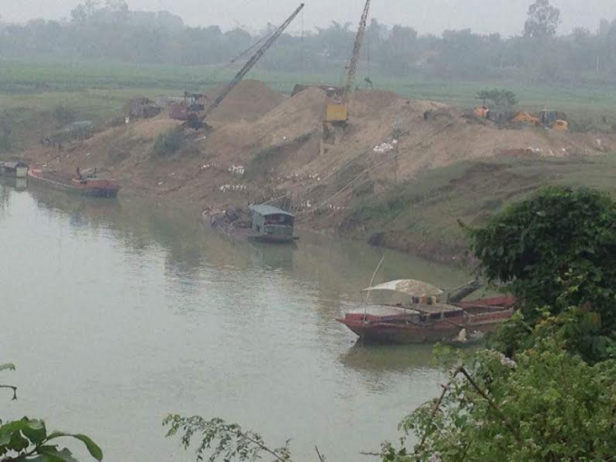 Bến c&aacute;t của Cty C&aacute;t sạn Thanh Chương.