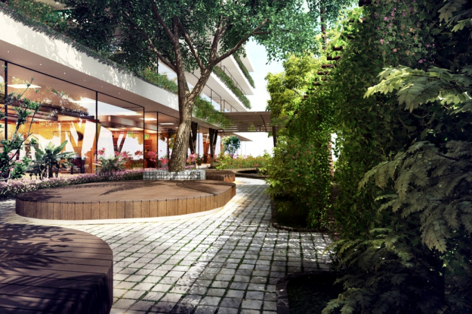 Cho&aacute;ng ngợp trước kh&ocirc;ng gian xanh ng&uacute;t ng&agrave;n ở Ecolife Capitol