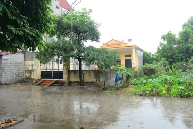 H&igrave;nh ảnh diện t&iacute;ch nh&agrave; văn h&oacute;a x&acirc;y dựng lấn chiếm 11m2 v&agrave;o phần đất dự &aacute;n của cty Ho&agrave;ng Ph&uacute;c.