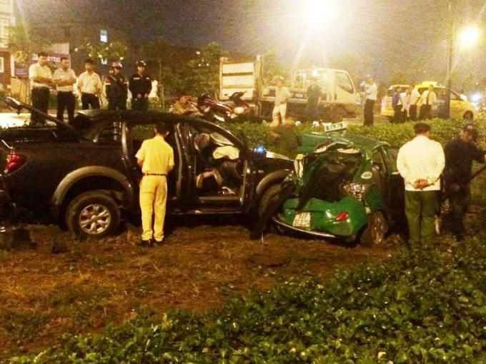 Hiện trường vụ tai nạn.