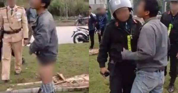 Yên Bái: Lái xe gây tai nạn chửi bới, tụt quần trước mặt CSGT