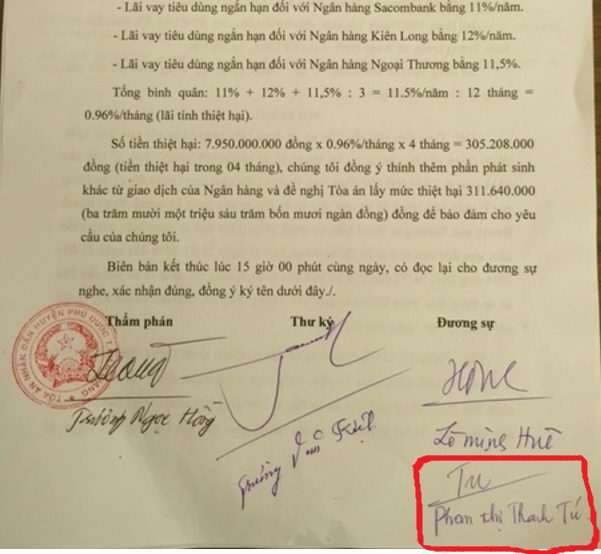 Chữ k&yacute; b&agrave; T&uacute; tiếp tục