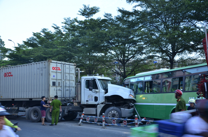 Hiện trường vụ tai nạn.