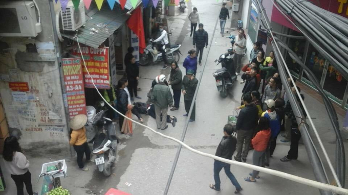 Hiện trường vụ việc.