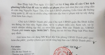 Công dân tố Chủ tịch phường Liễu Giai: Chủ tịch UBND TP Hà Nội yêu cầu làm rõ